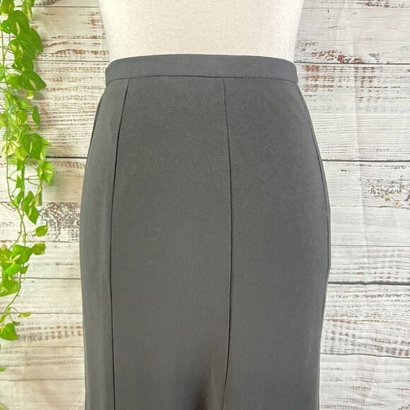 Allison Morgan Skirt sz 8 Black Crepe Long A Line Evening Wedding Church Modest - Picture 7 of 14